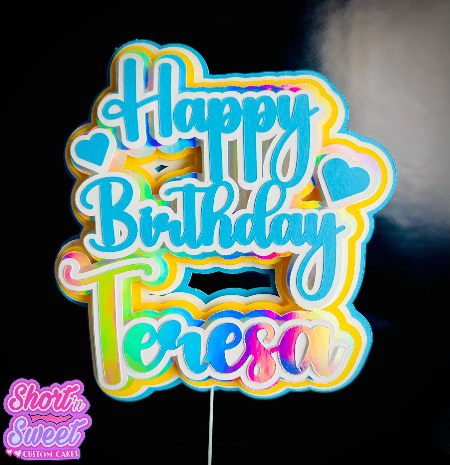 Custom cake with detailed decorations